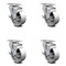 Service Caster 4 Inch Semi Steel Wheel Swivel Top Plate Caster Set with Brake SCC-20S414-SSS-TLB-4 - alternate 1